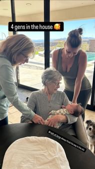 Leah Pruett with her son, grandmother, and mother (Source: @leah.pruett via Instagram)